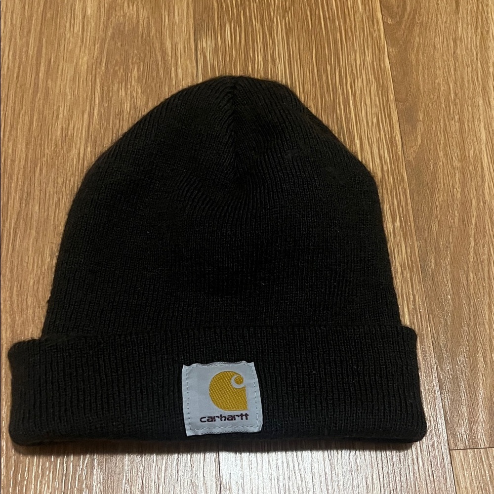 Carhartt Black Knit Hat with Logo